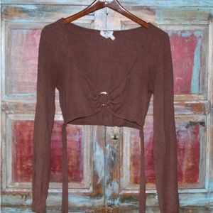 PRINCESS POLLY long sleeve tie top